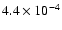 $4.4 \times 10^{-4}$