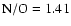$\rm N/O=1.41$