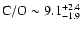 $\rm C/O \sim 9.1^{+2.4}_{-1.9}$