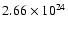 $2.66 \times 10^{24}$