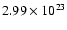 $2.99 \times 10^{23}$