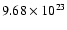 $9.68 \times 10^{23}$