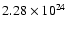 $2.28 \times 10^{24}$