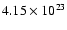 $4.15 \times 10^{23}$