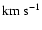 $\rm km~s^{-1}$