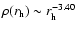 $\rho(r_{\rm h})\sim r_{\rm h}^{-3.40}$