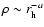 $\rho \sim r_{\rm h}^{-a}$