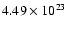 $4.49 \times 10^{23}$
