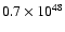 $0.7 \times10^{48}$