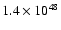 $1.4 \times 10^{48}$