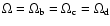 $\Omega = \Omega_{\rm b} = \Omega_{\rm c} = \Omega_{\rm d}$