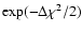 $\exp(-\Delta\chi^2/2)$