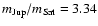$m_{\rm Jup}/m_{\rm Sat} = 3.34$