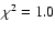 $\chi^{2} = 1.0$