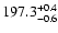 $\rm 197.3^{+0.4}_{-0.6}$