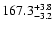 $\rm 167.3^{+3.8}_{-3.2}$