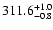$\rm 311.6^{+1.0}_{-0.8}$