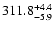 $\rm 311.8^{+4.4}_{-5.9}$