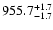 $\rm 955.7^{+1.7}_{-1.7}$