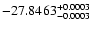 $\rm -27.8463^{+0.0003}_{-0.0003}$