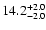 $\rm 14.2^{+2.0}_{-2.0}$