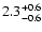 $\rm 2.3^{+0.6}_{-0.6}$
