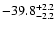 $\rm -39.8^{+2.2}_{-2.2}$