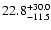 $\rm 22.8^{+30.0}_{-11.5}$