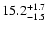 $\rm 15.2^{+1.7}_{-1.5}$