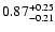 $\rm0.87^{+0.25}_{-0.21}$