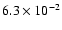 $6.3 \times 10^{-2}$