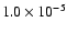 $1.0\times 10^{-5}$