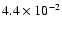 $4.4\times 10^{-2}$