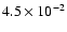 $4.5\times 10^{-2}$