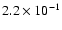 $2.2\times 10^{-1}$