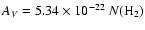 $A_V = 5.34\times 10^{-22}~N(\rm H_2)$
