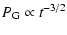 $\displaystyle P_{\rm G} \propto t^{-3/2}$