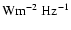 $\rm {Wm^{-2}~Hz^{-1}}$