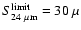 $S_{24~\mu{\rm m}}^{\rm limit}=30~\mu$
