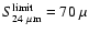$S_{24~\mu{\rm m}}^{\rm limit}=70~\mu$