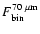 $F^{70~\mu{\rm m}}_{\rm bin}$