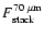 $F^{70~\mu{\rm m}}_{\rm stack}$