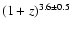 $(1+z)^{3.6\pm0.5}$