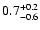 $\rm0.7^{+0.2}_{-0.6}$