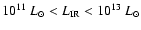 $10^{11}~L_{\odot} < L_{\rm IR} < 10^{13}~L_{\odot}$