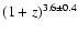 $(1+z)^{3.6\pm0.4}$