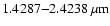 $1.4287{-}2.4238~\ensuremath{\mu {\rm m}} $