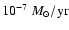 $10^{-7}~M_\odot/{\rm yr}$