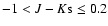$-1 < J-K{\rm s} \leq 0.2$