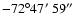$-72^{\circ} 47\hbox{$^\prime$ }59\hbox{$^{\prime\prime}$ }$